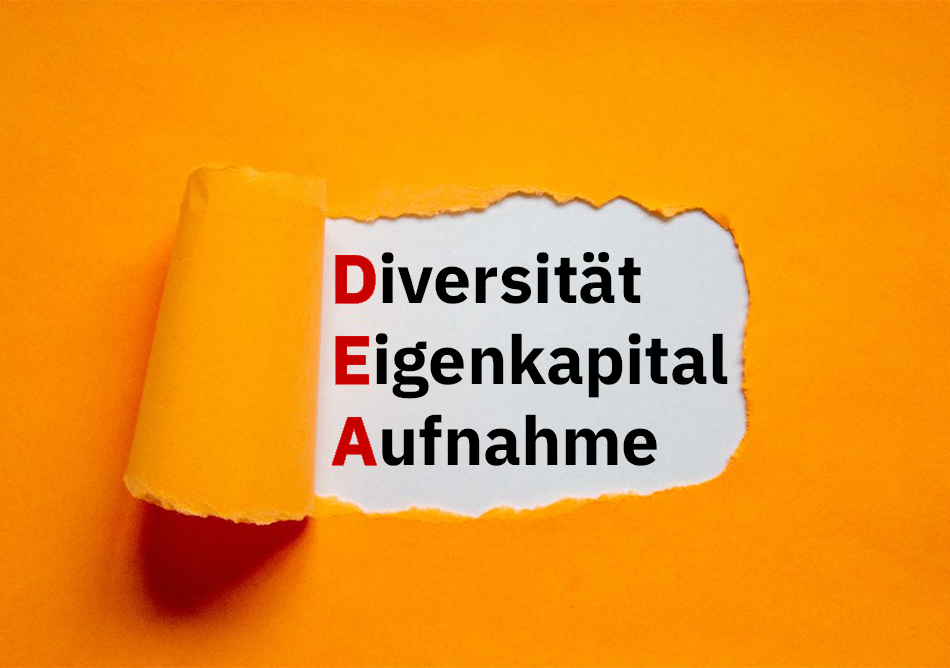 DEI Schriftzug (Diversity, Equity, Inclusion)
