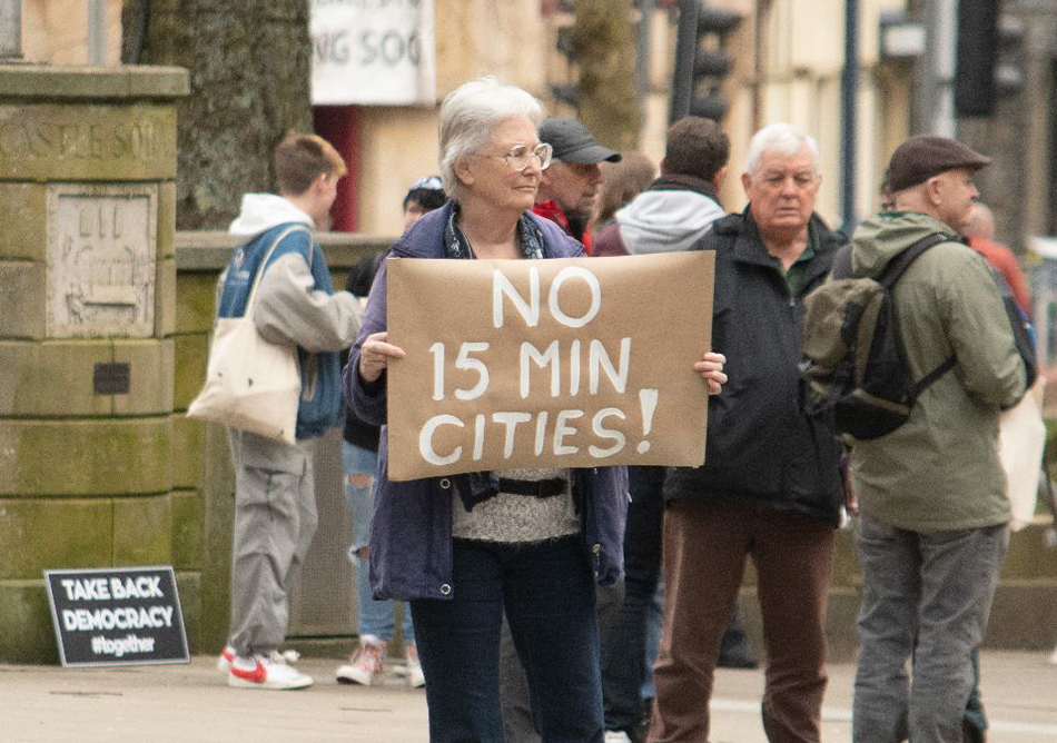 Protest gegen 15-Minuten-Städte